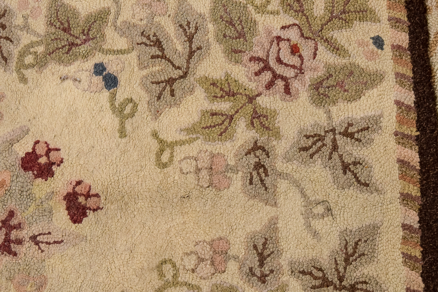 Three Floral Hooked Rugs