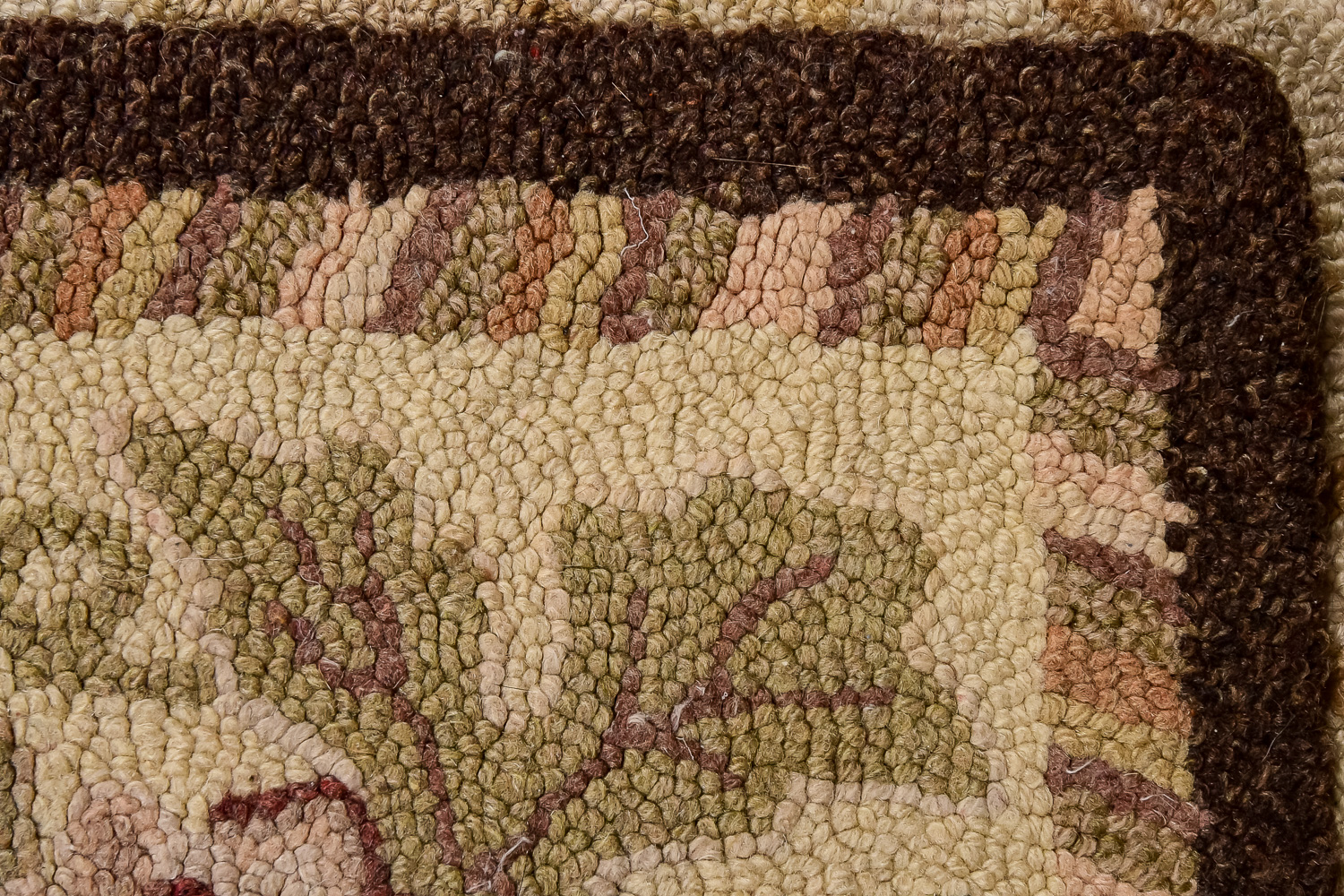 Three Floral Hooked Rugs