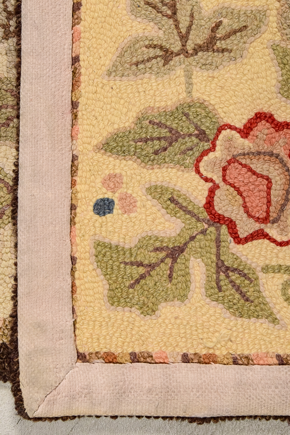 Three Floral Hooked Rugs