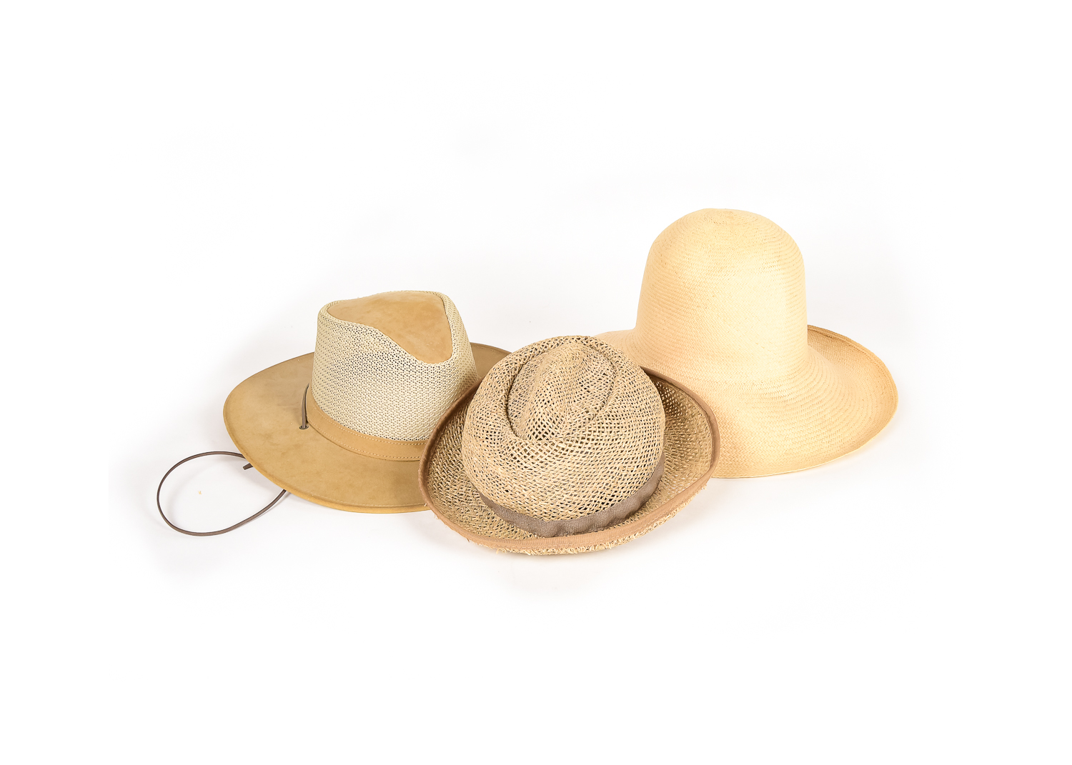 Three Woven Hats
