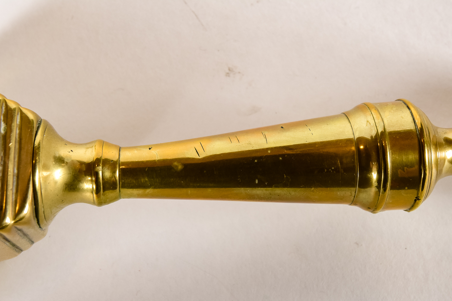 Pair of 18th C. Brass Candlesticks