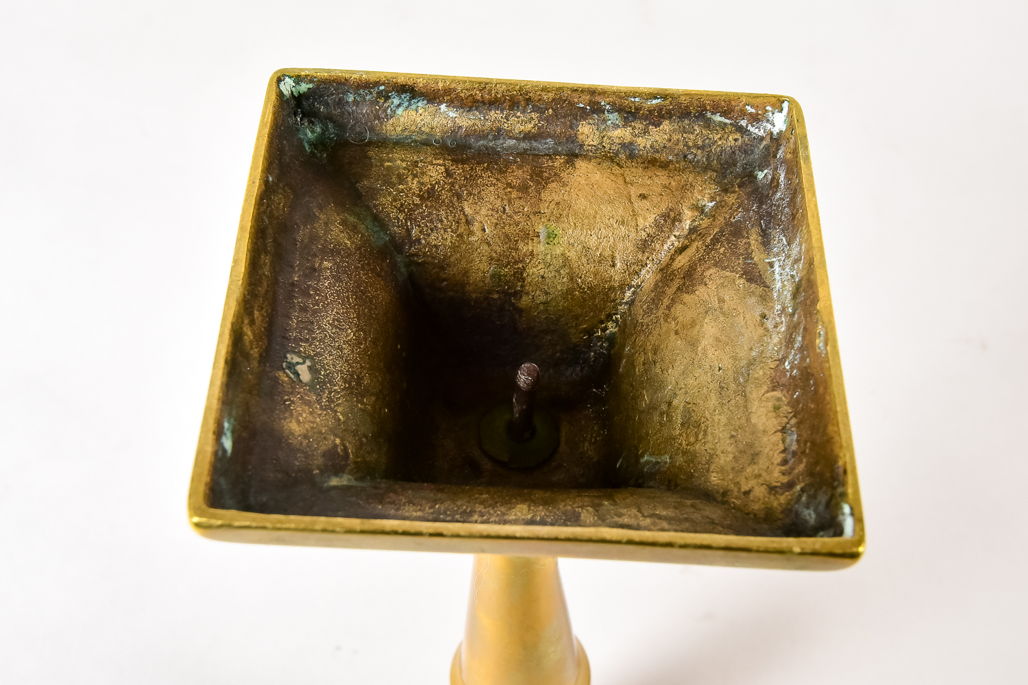 Pair of 18th C. Brass Candlesticks