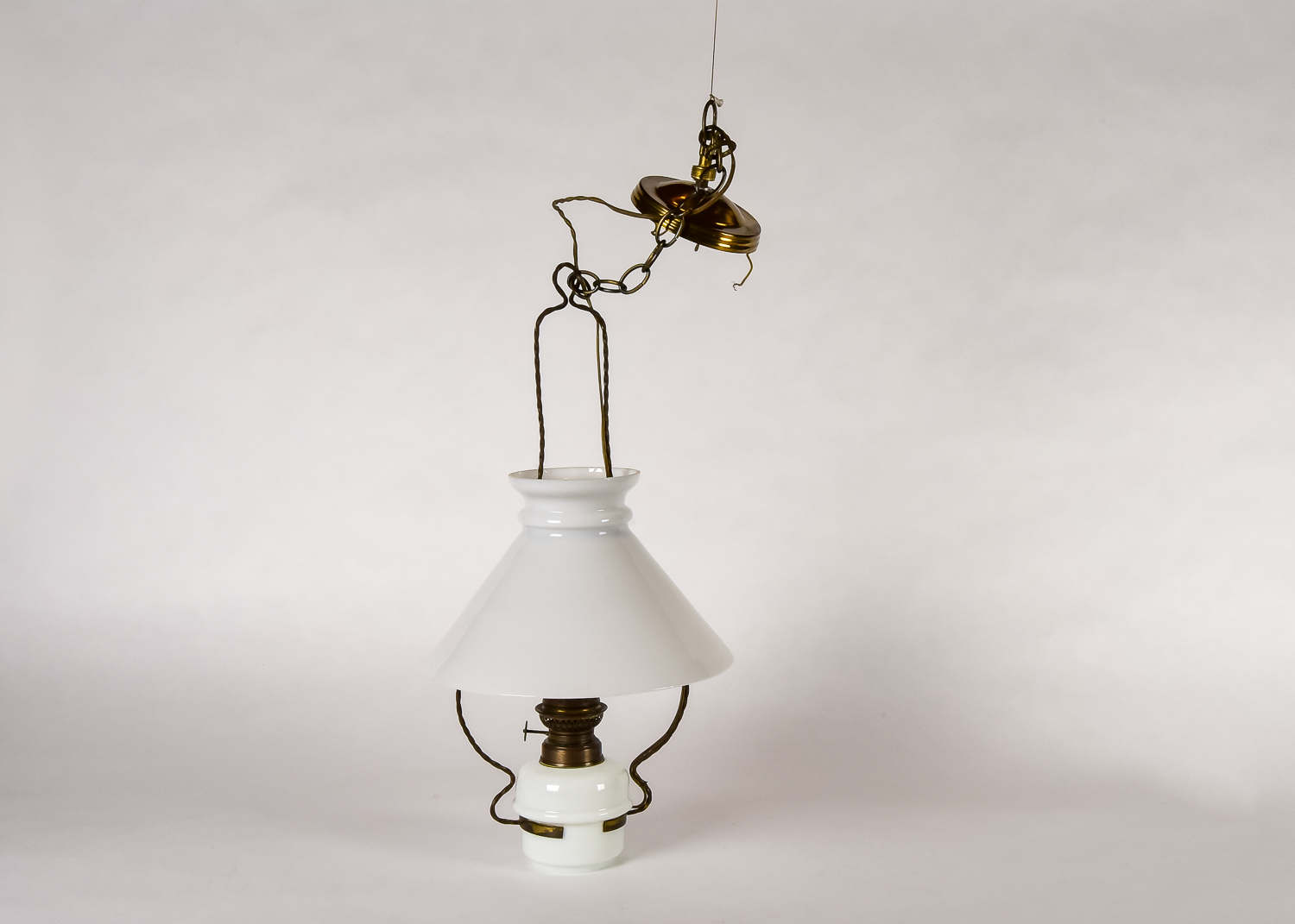 Mid-Nineteenth Century French Opaline Glass Lamp