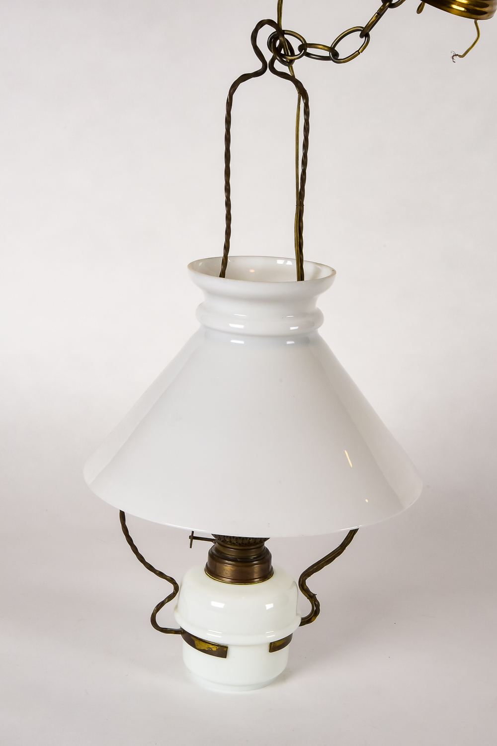 Mid-Nineteenth Century French Opaline Glass Lamp