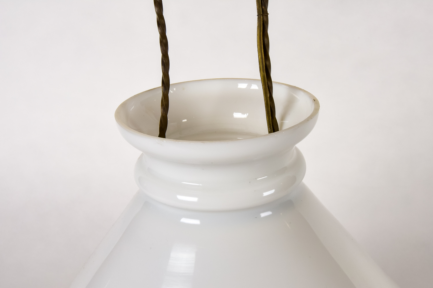 Mid-Nineteenth Century French Opaline Glass Lamp