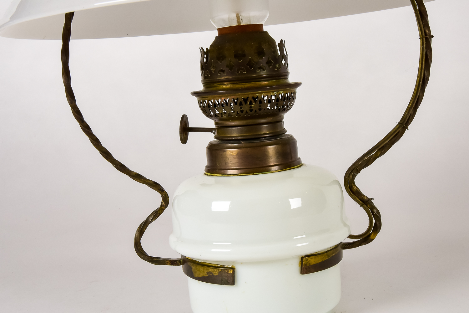 Mid-Nineteenth Century French Opaline Glass Lamp