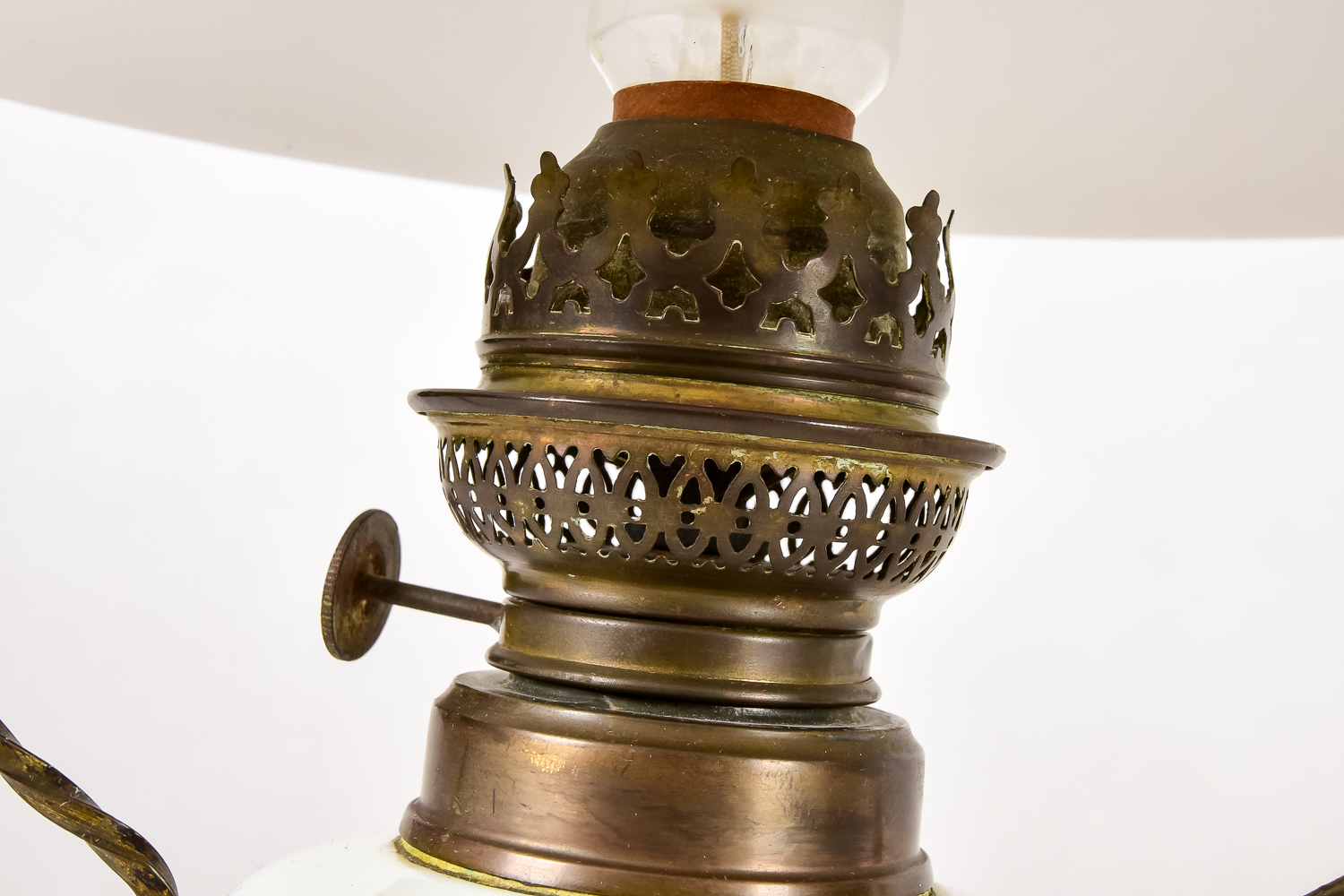 Mid-Nineteenth Century French Opaline Glass Lamp