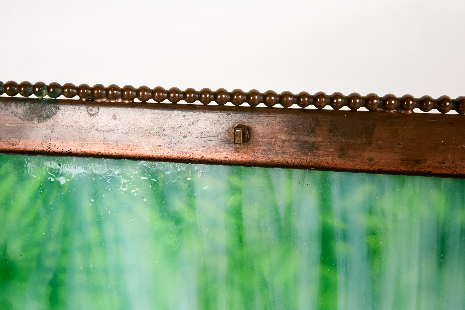 Tiffany Studios "Pine Needle" Bronze and Slag Glass Box