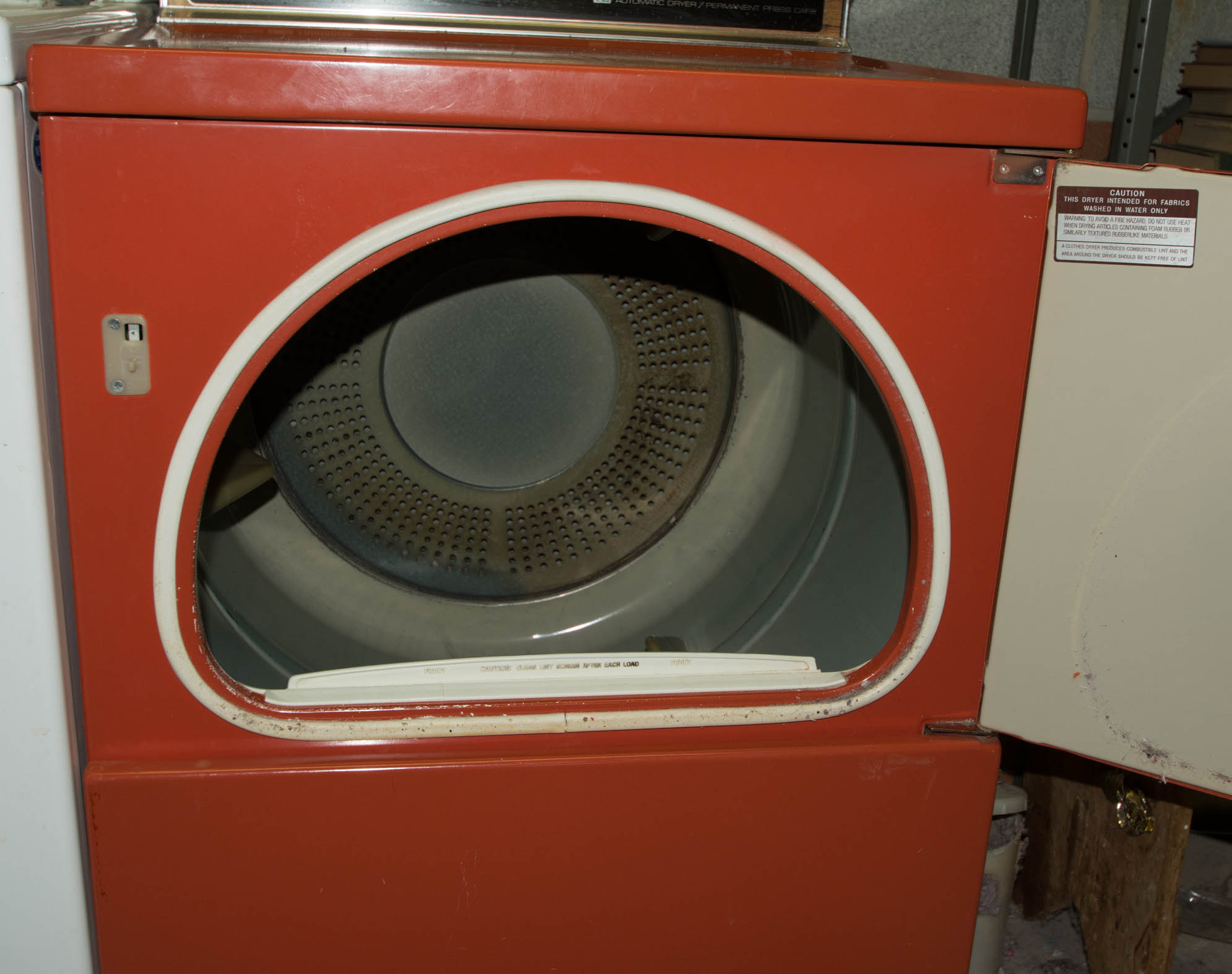 Vintage Orange Electric Crown Frigidaire Clothes Dryer