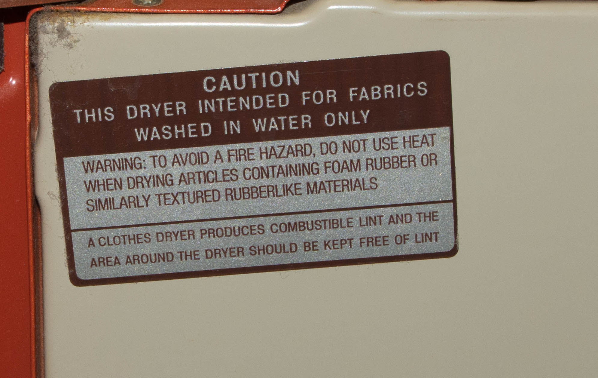 Vintage Orange Electric Crown Frigidaire Clothes Dryer