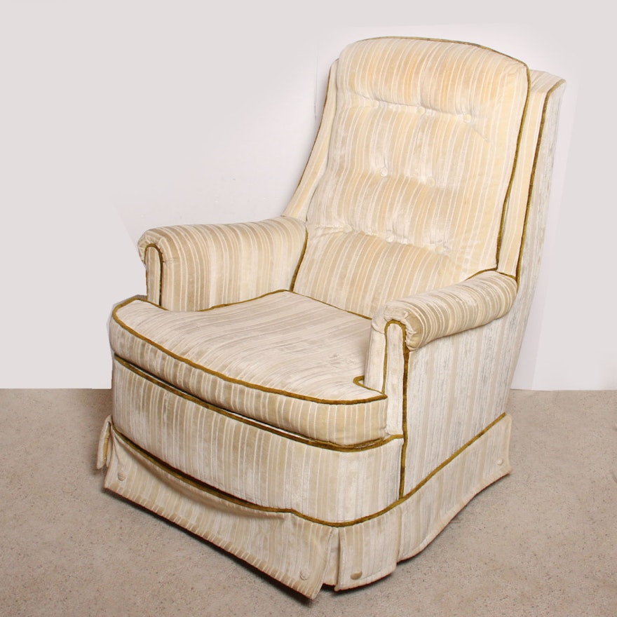 Upholstered Swivel Rocking Chair by Pontiac