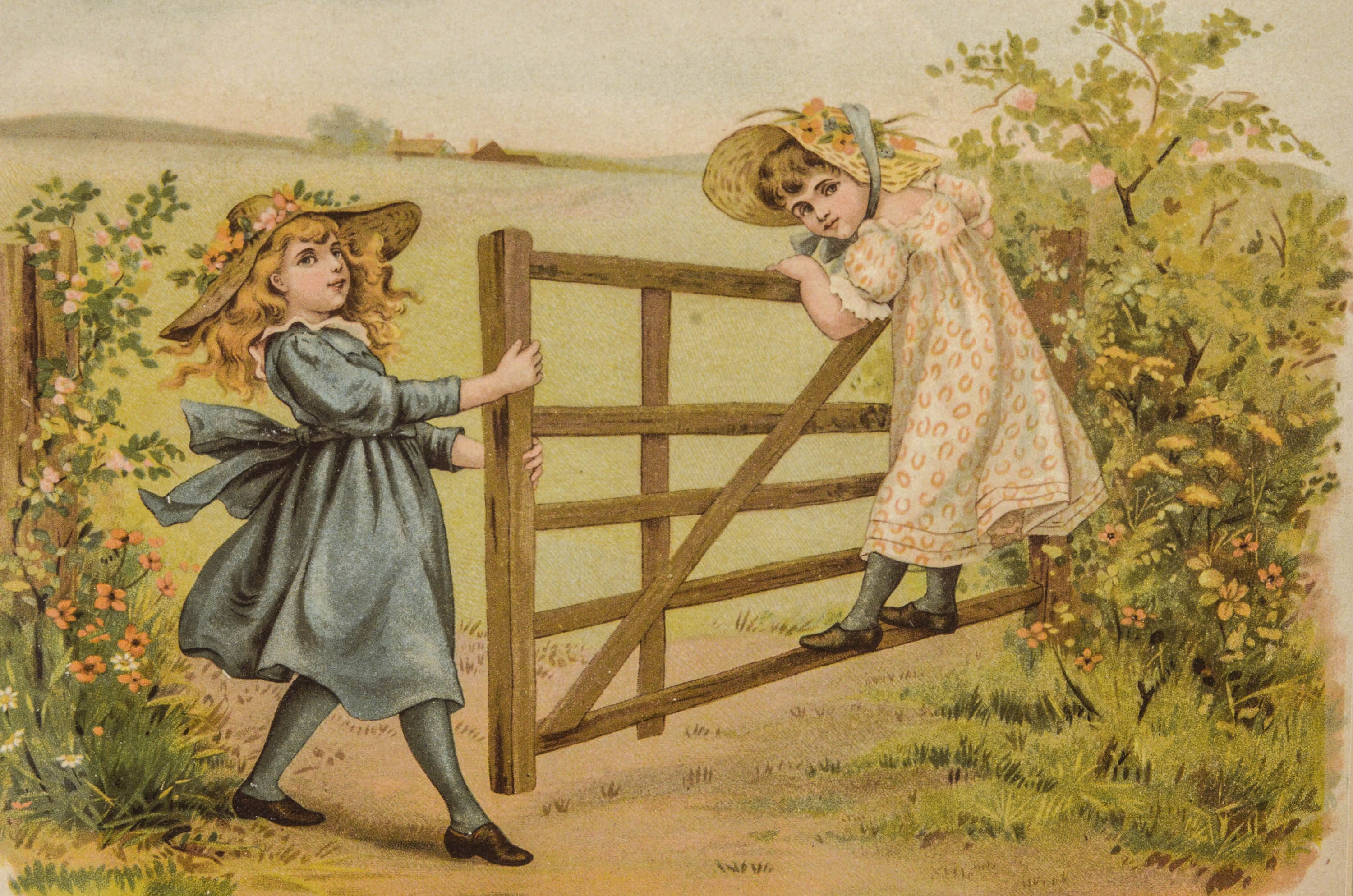 Framed Vintage "Summer Day's Ride" Print