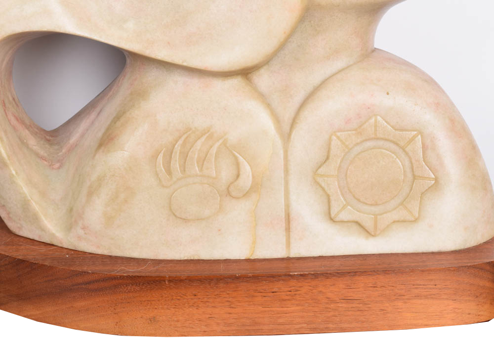 Lorne Fineday Alabaster Sculpture "Eagle Vision"