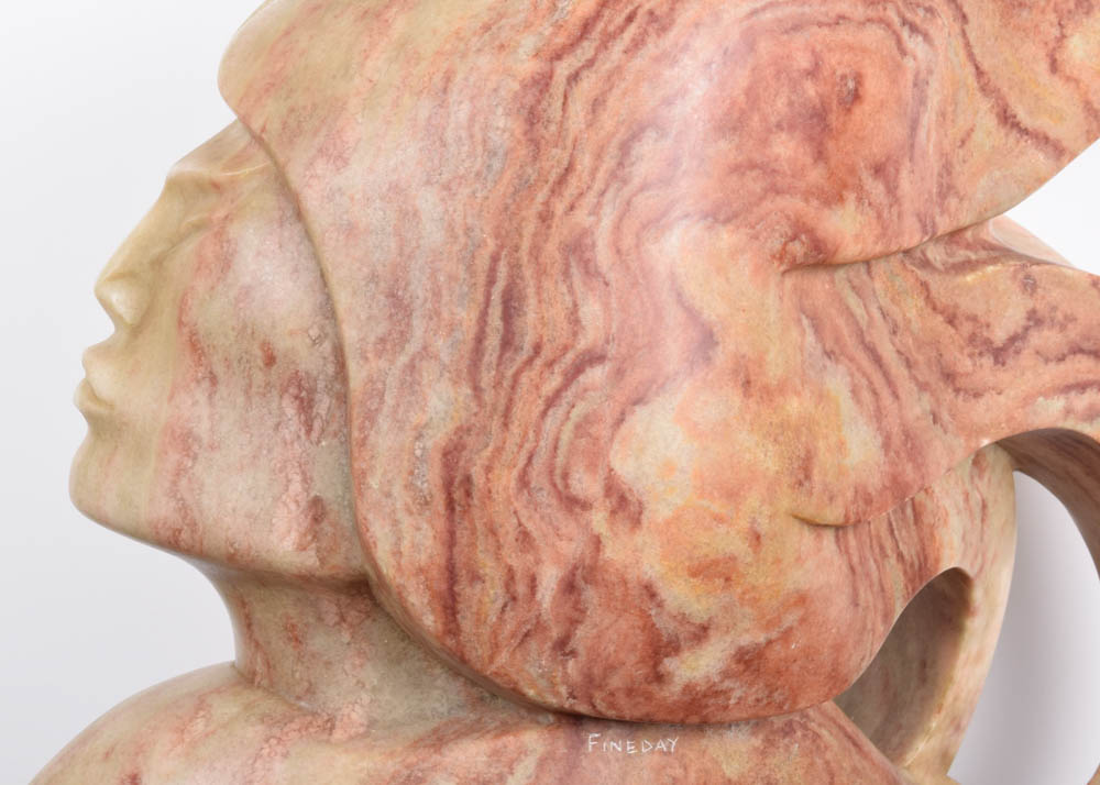 Lorne Fineday Alabaster Sculpture "Eagle Vision"