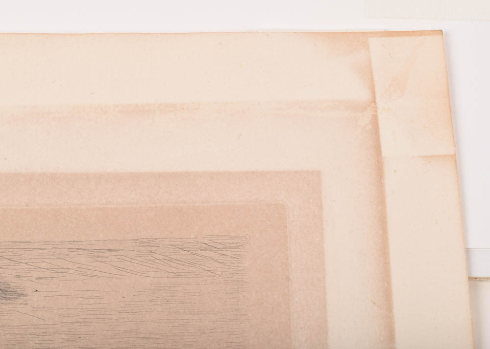 Original Pierre-Auguste Renoir Etching "Sur la plage, à Berneval"