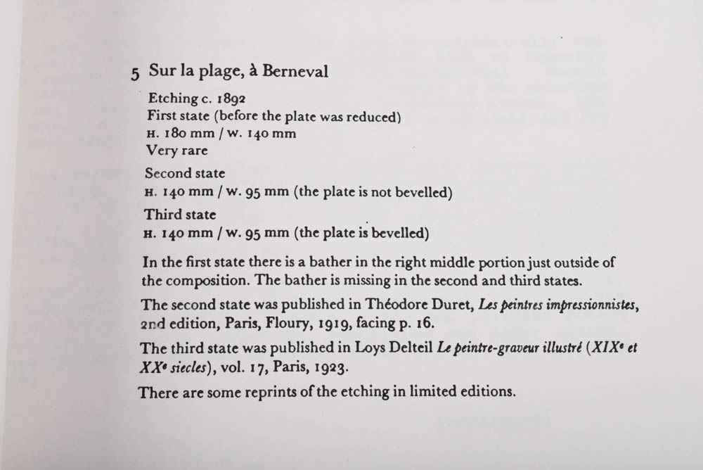 Original Pierre-Auguste Renoir Etching "Sur la plage, à Berneval"