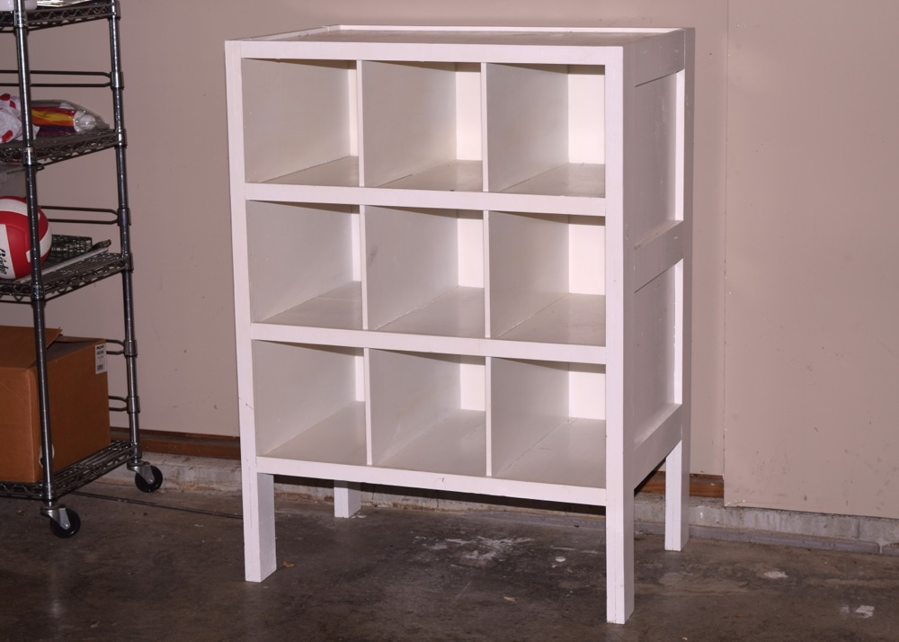 White Cubby Hole Cabinet
