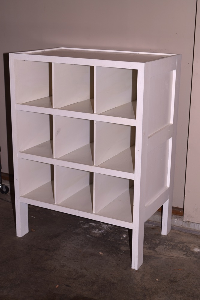White Cubby Hole Cabinet