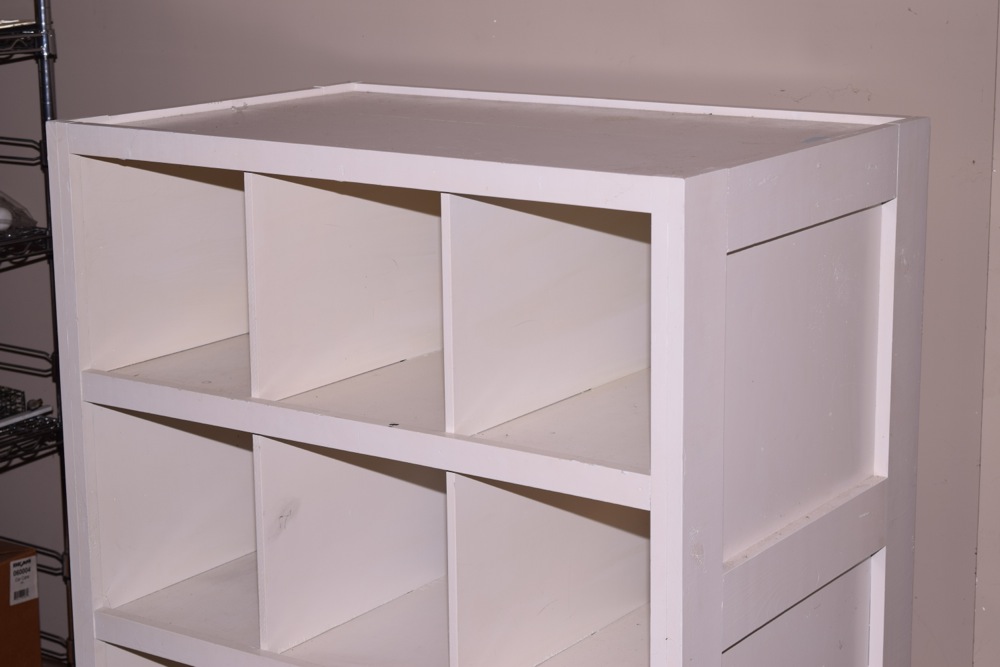 White Cubby Hole Cabinet