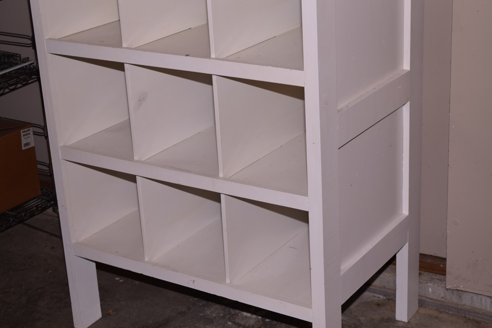 White Cubby Hole Cabinet