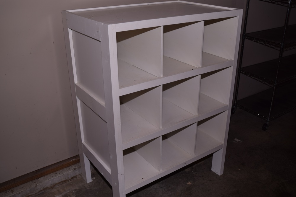 White Cubby Hole Cabinet