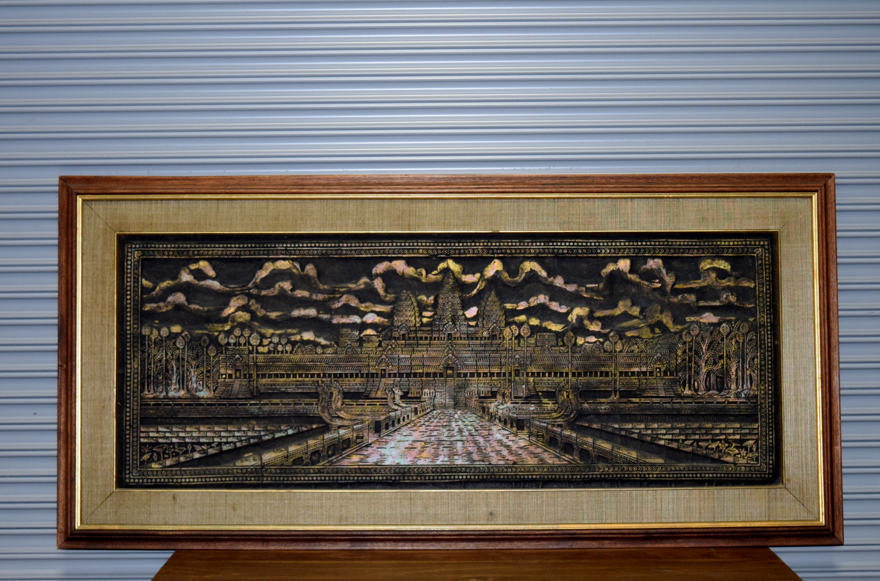 Rare Mid-Century Angkor Wat Temple Rubbing