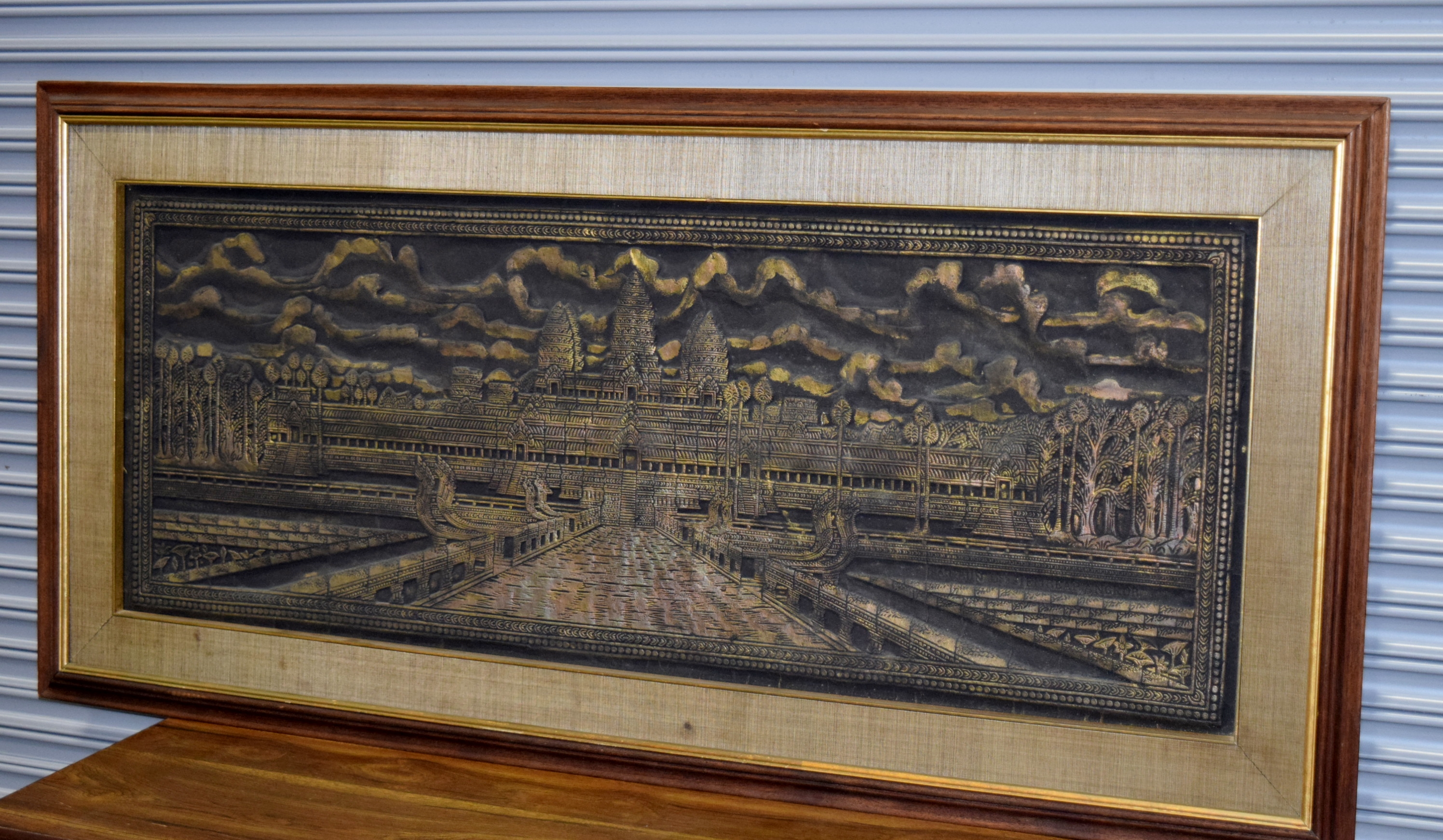 Rare Mid-Century Angkor Wat Temple Rubbing