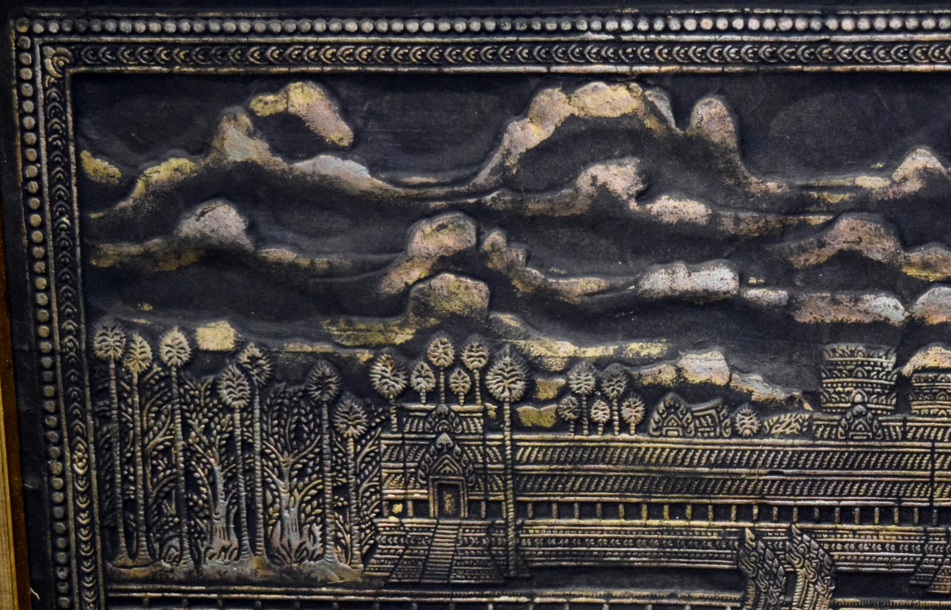 Rare Mid-Century Angkor Wat Temple Rubbing