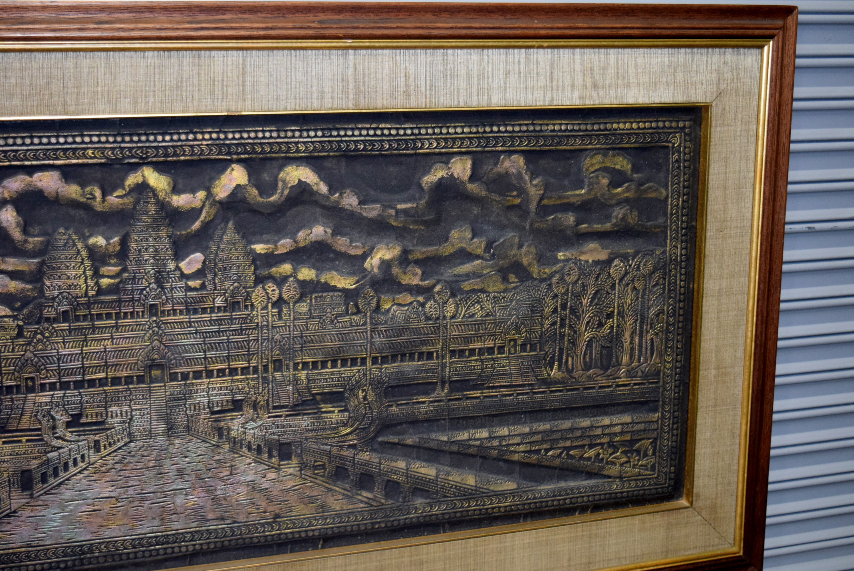 Rare Mid-Century Angkor Wat Temple Rubbing