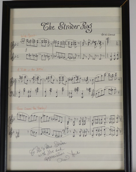Jacob Strader Framed Memorabilia, Lithograph and Original Musical Score