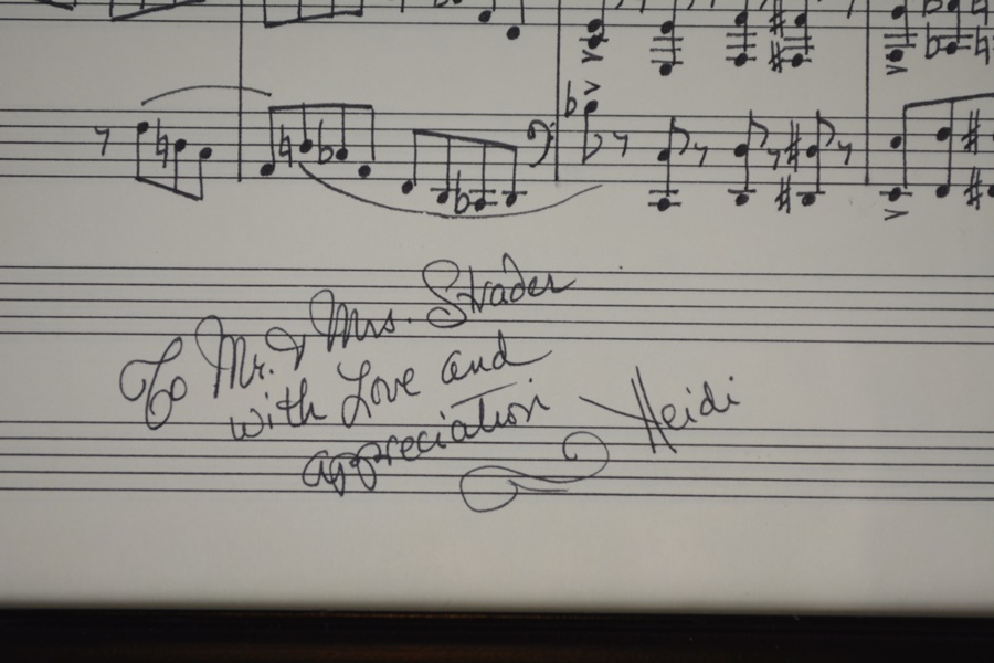 Jacob Strader Framed Memorabilia, Lithograph and Original Musical Score