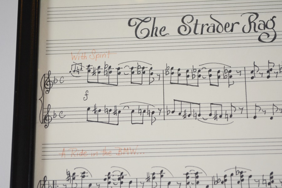 Jacob Strader Framed Memorabilia, Lithograph and Original Musical Score