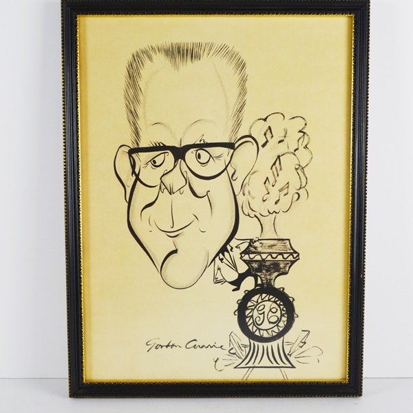 Gordon Currie Original Caricature Thought To Be Of John Strader