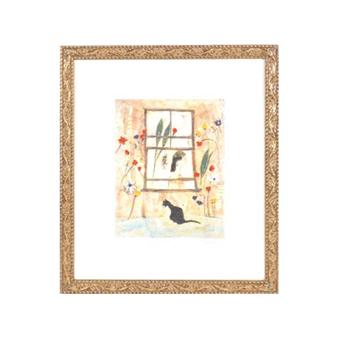 Limited Edition Signed Leo McDowell Giclée "Cat at Window"