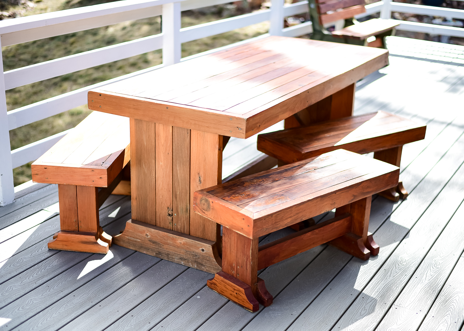 Picnic Table and Bench Set