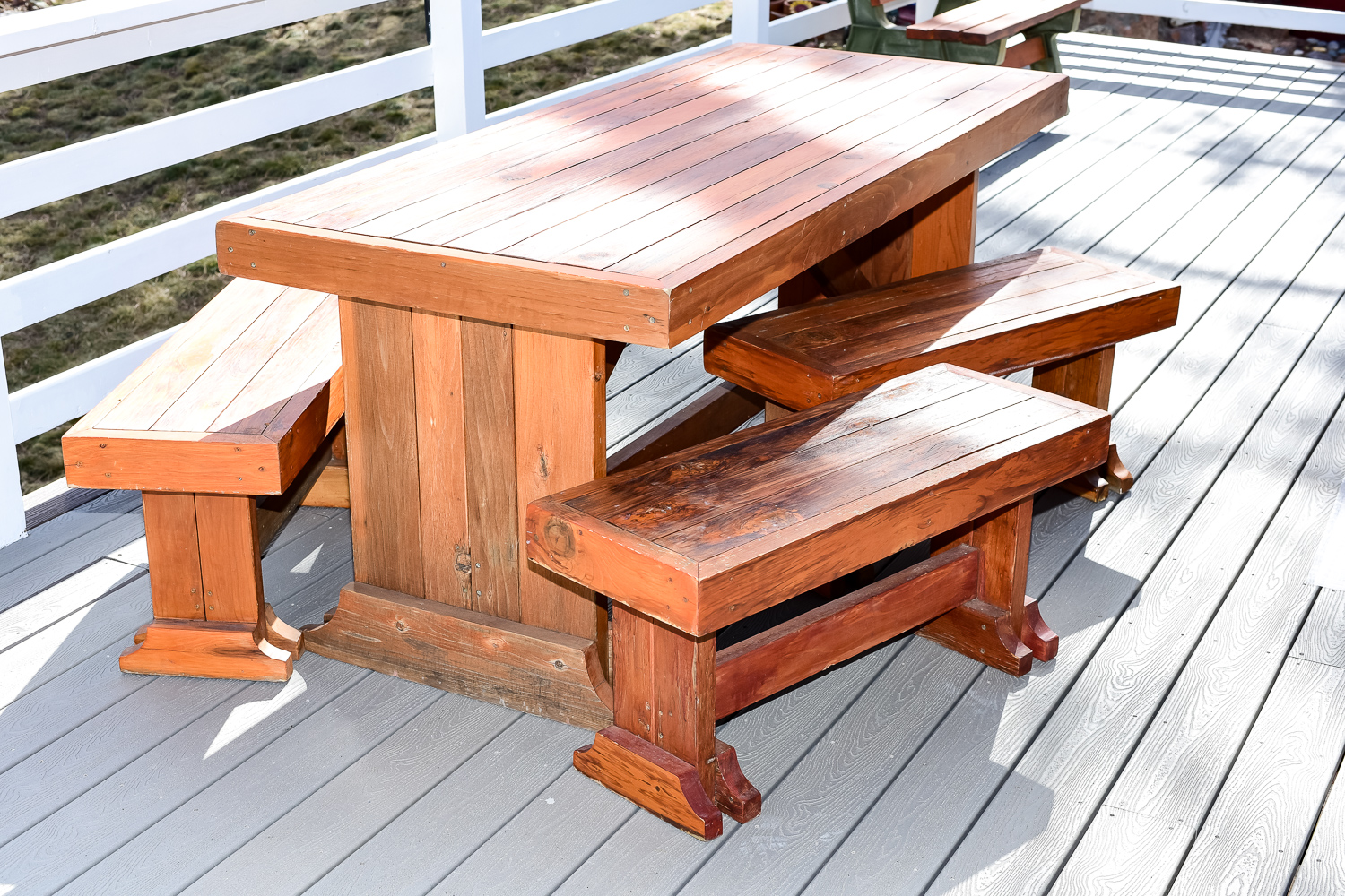 Picnic Table and Bench Set
