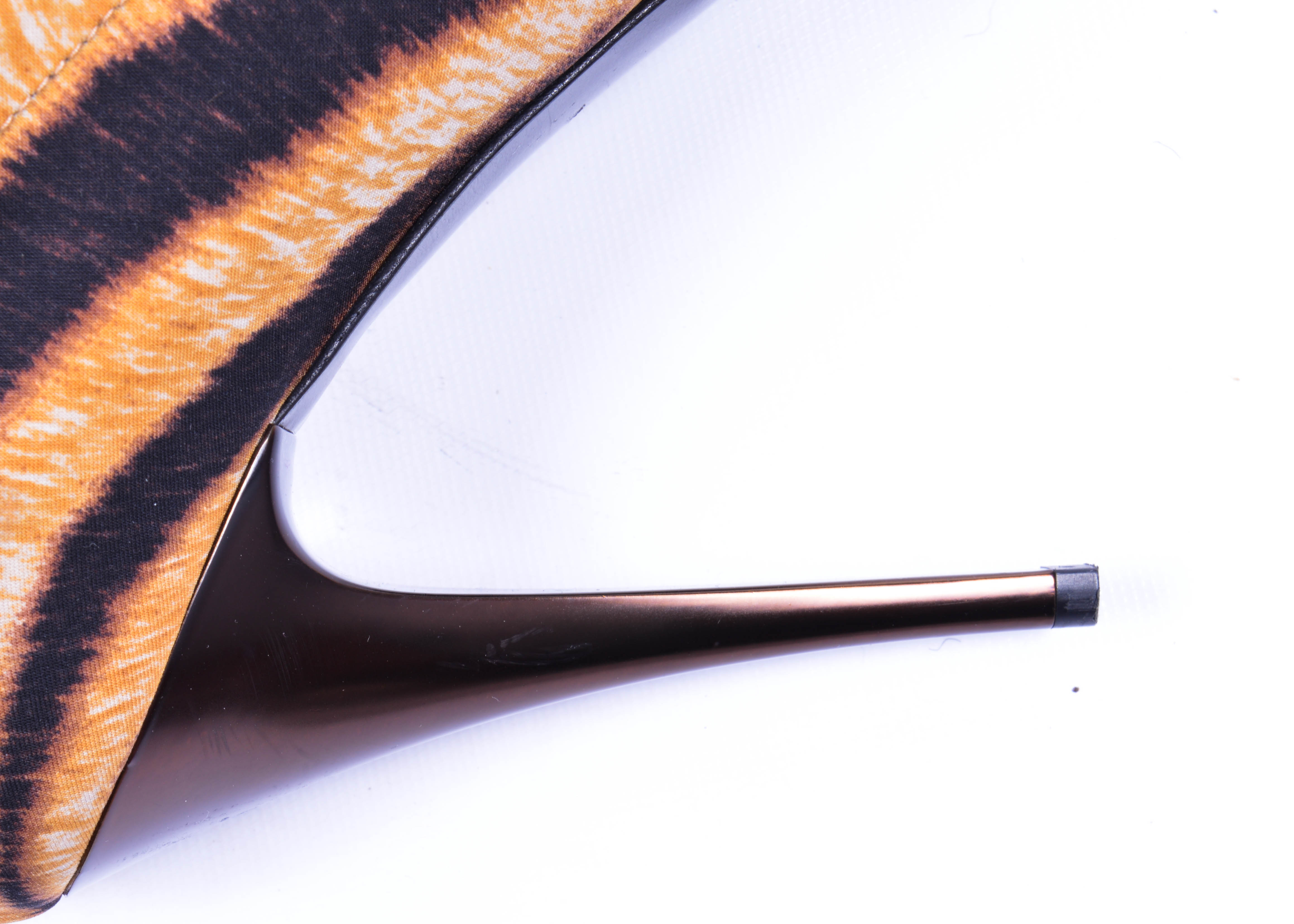 Women's Casadei Tiger Print Heeled Boots, Size 11