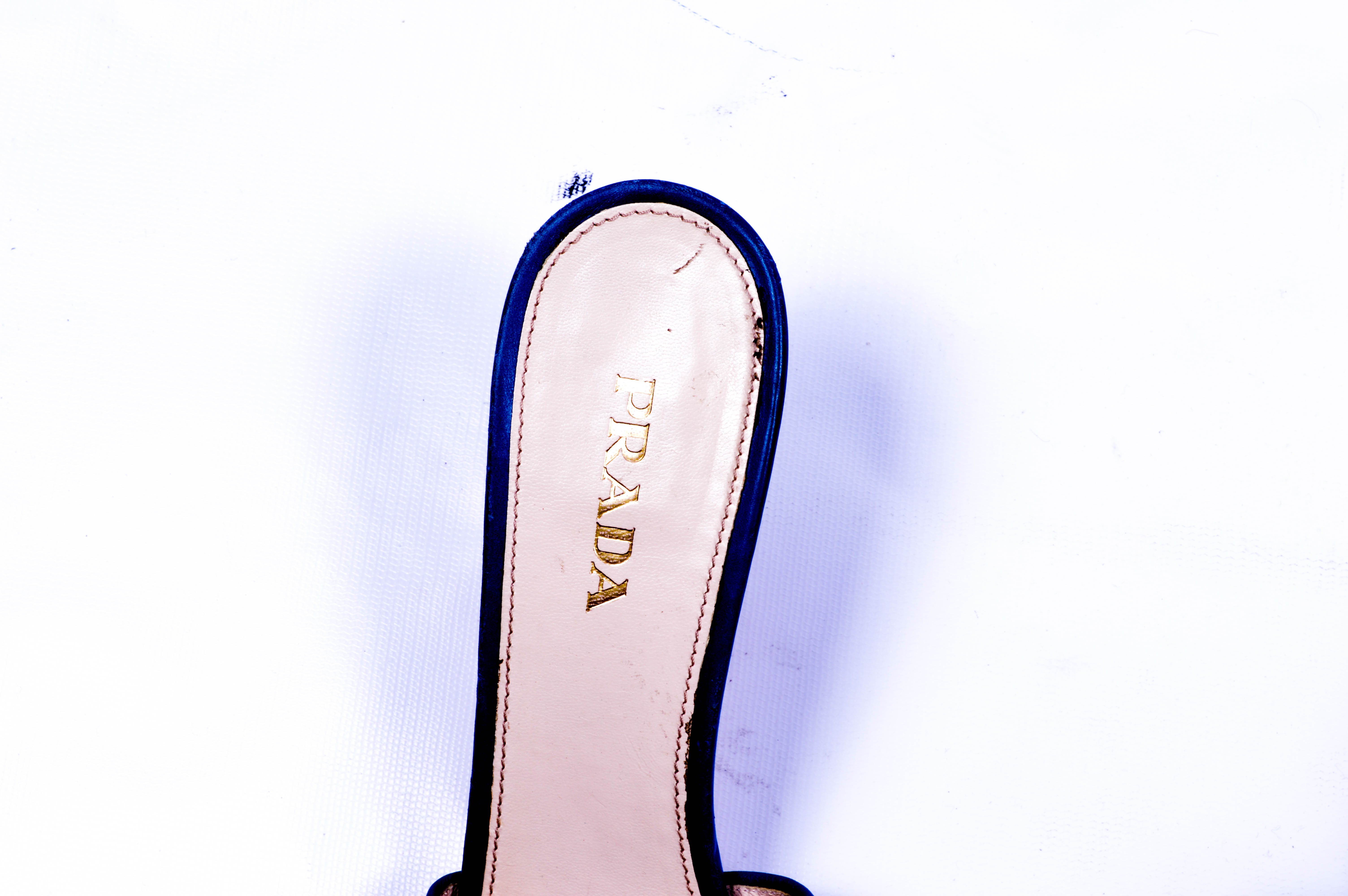 Prada Mules in Blue, Size 40