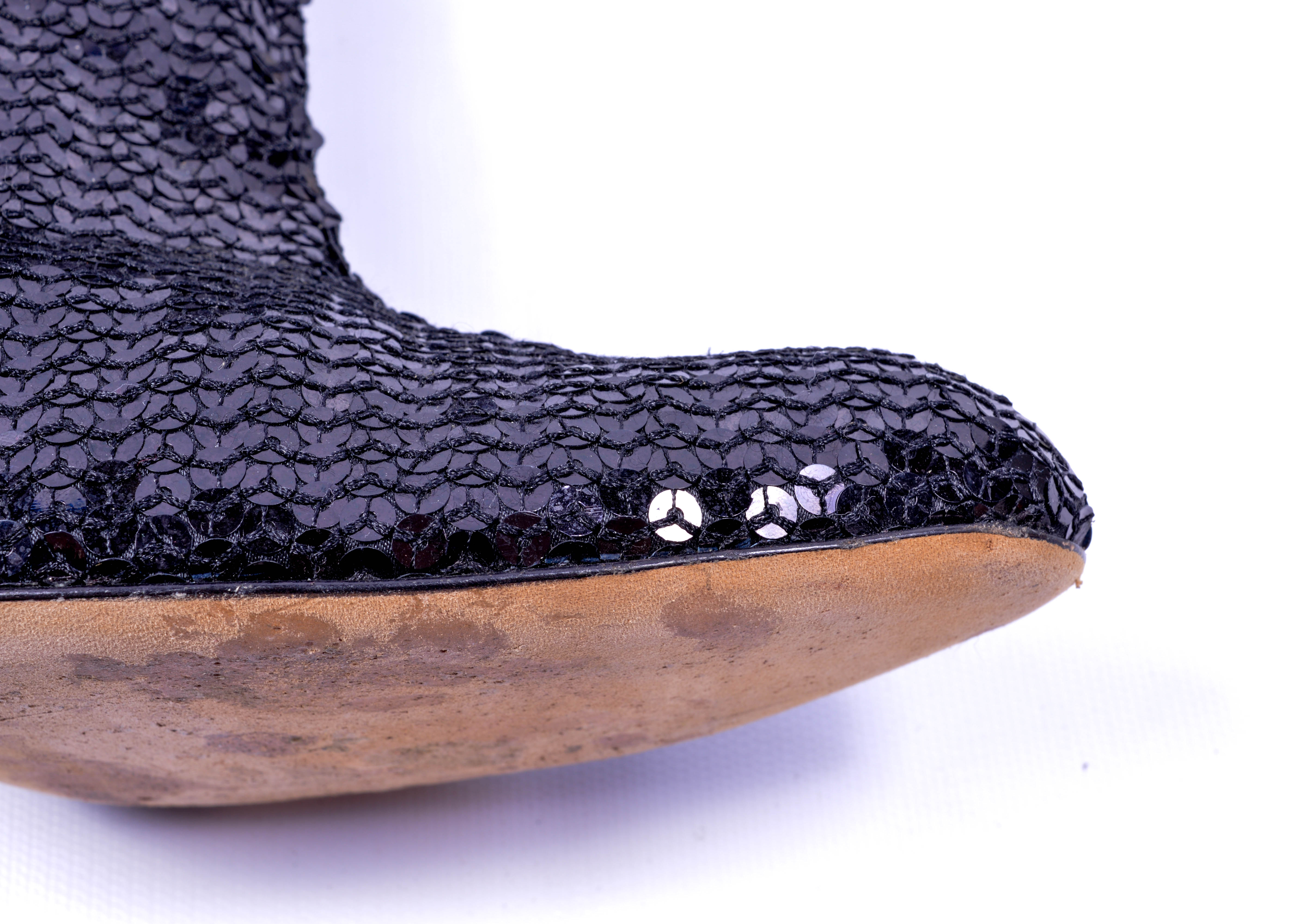 Manolo Blahnik Sequin Boots