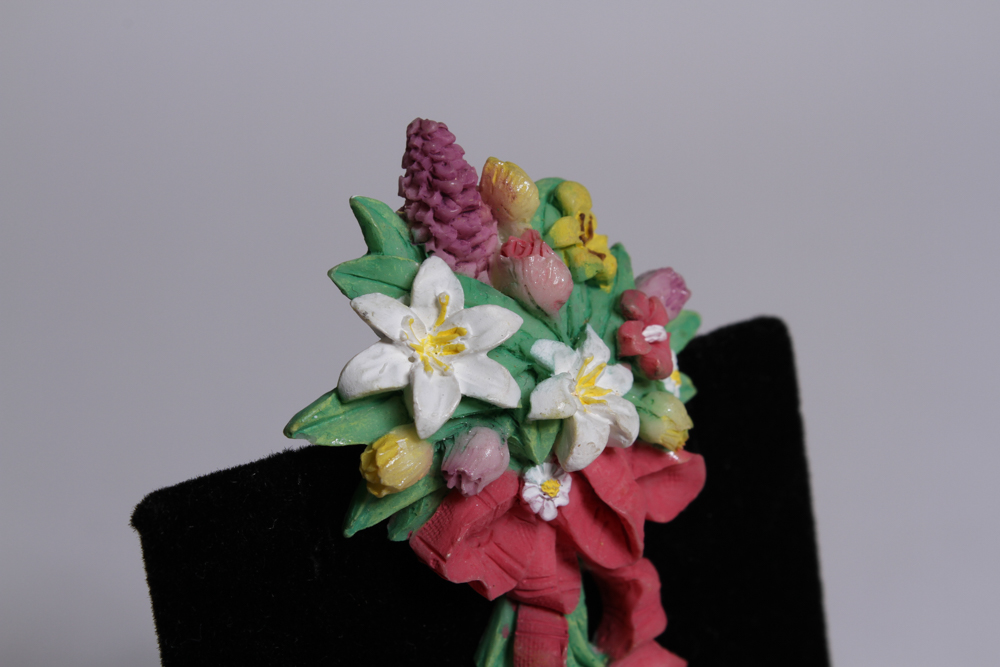 Set of Vintage Composition Ornament Jewelry Pieces