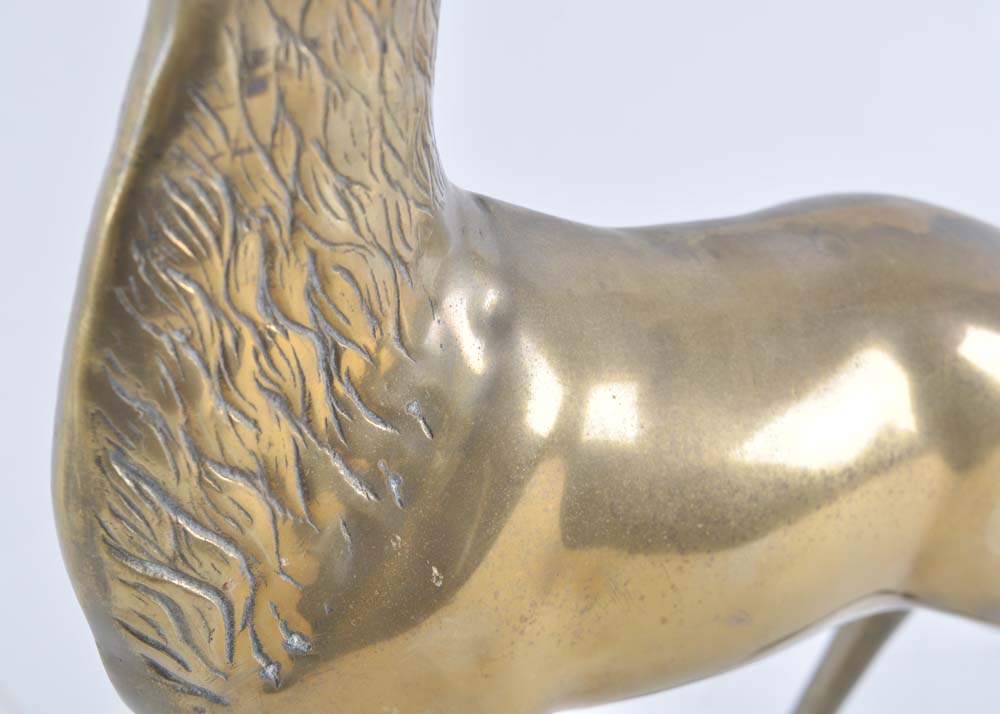 Brass Reindeer Buck and Doe