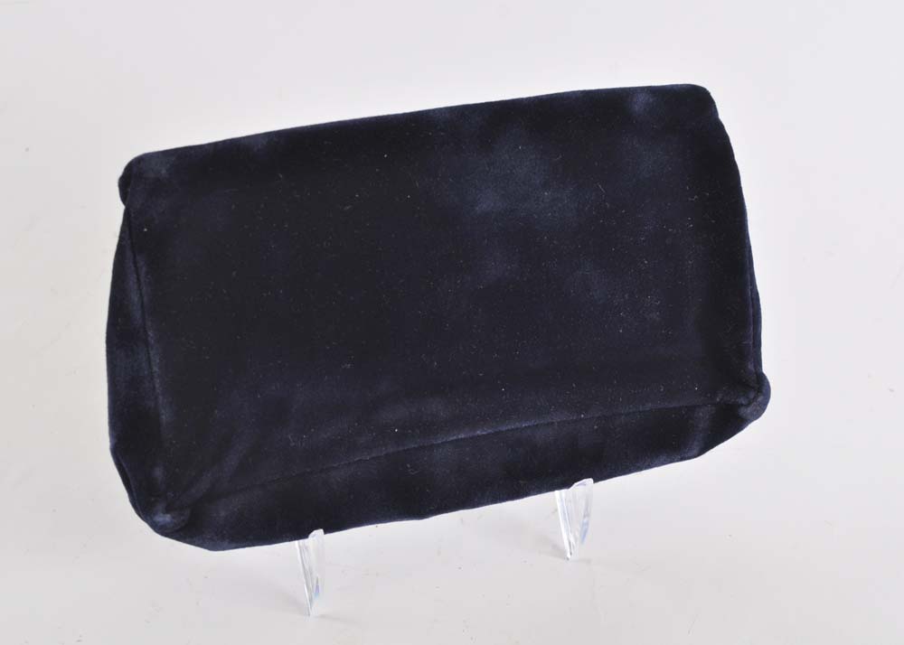 Vintage Blue Velvet Evening Clutch by Bags by Garay