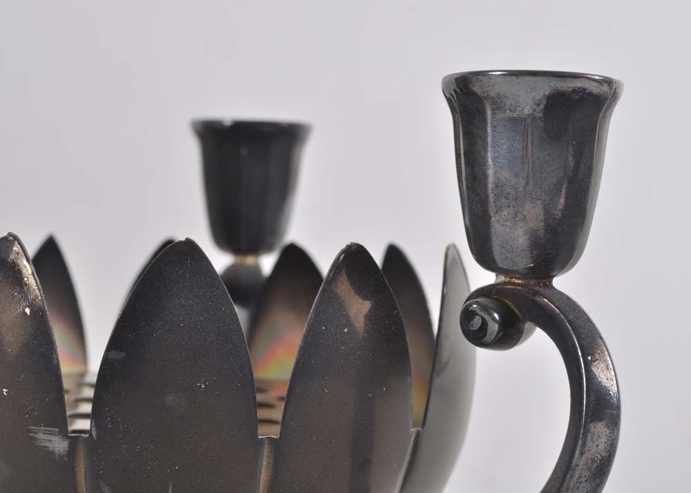 Pair of Silverplate Candelabra Arrangers