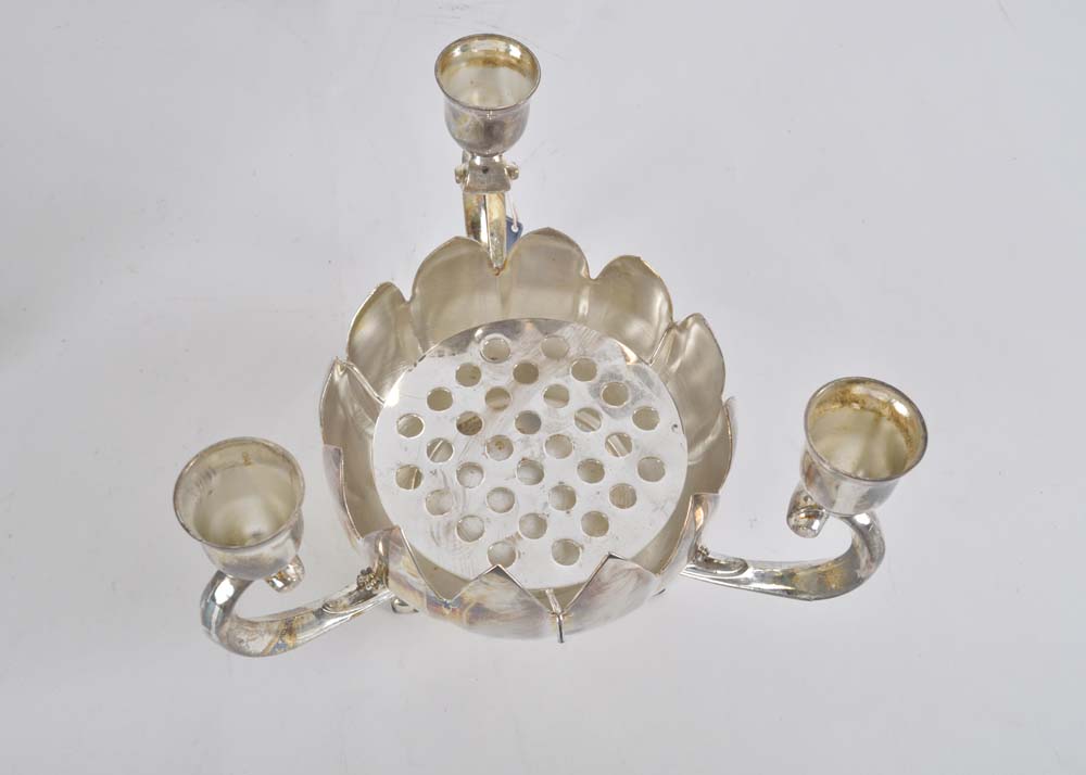 Pair of Silverplate Candelabra Arrangers