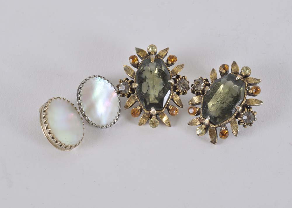 Florenza and Whiting and Davis Co. Clip-On Earrings