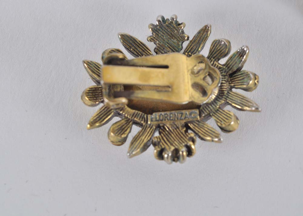 Florenza and Whiting and Davis Co. Clip-On Earrings