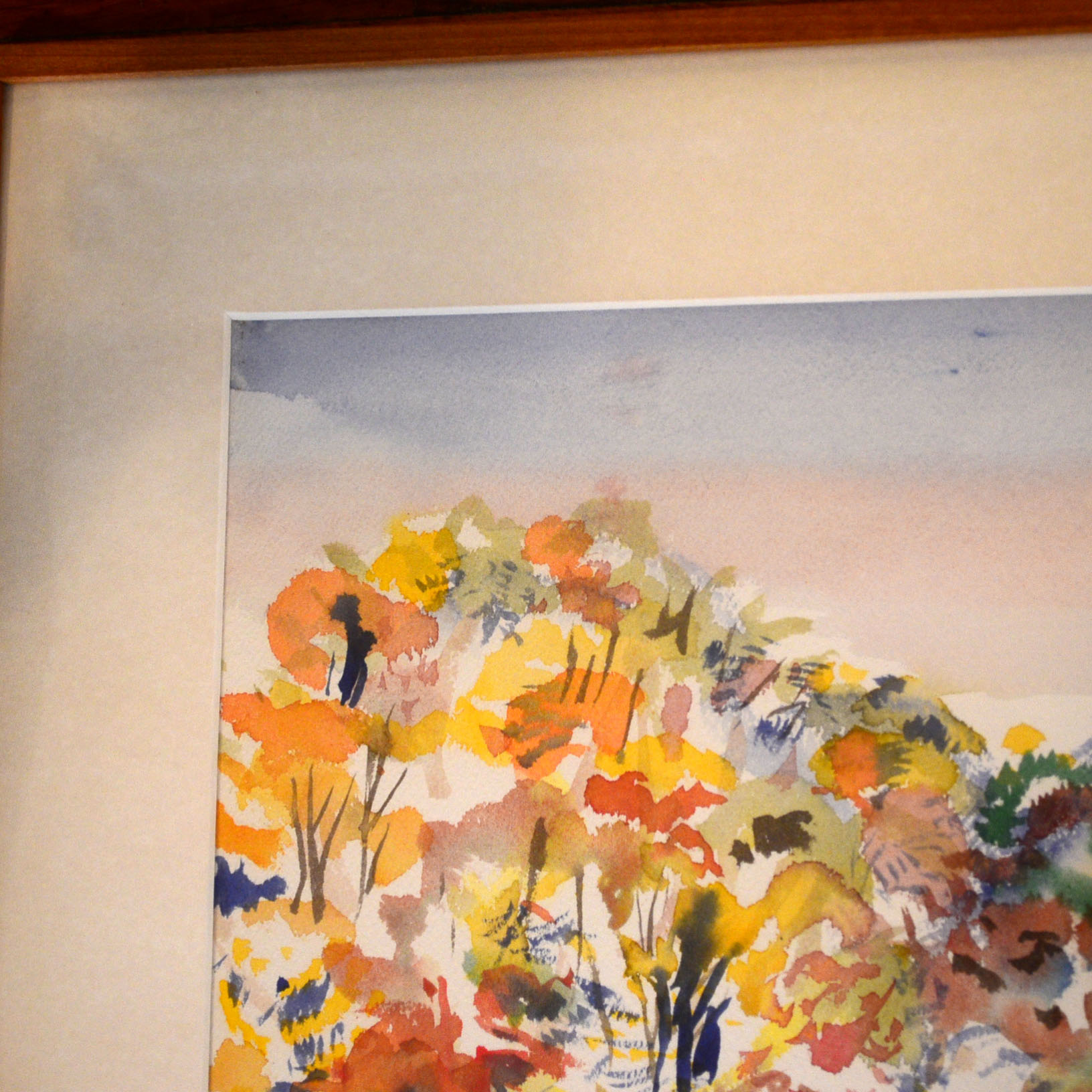 Original "Ithica in October" Watercolor by Fred Mitchell