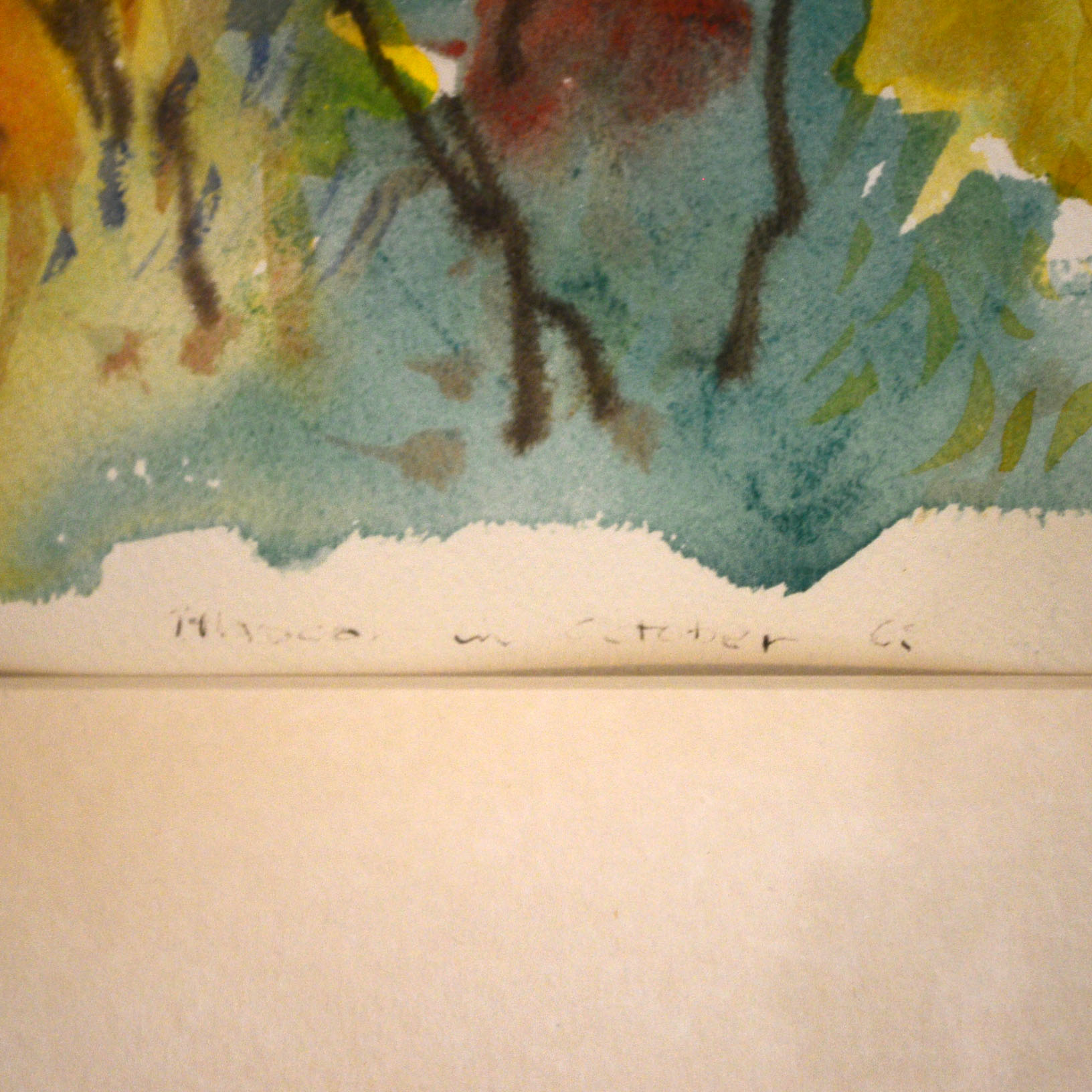 Original "Ithica in October" Watercolor by Fred Mitchell