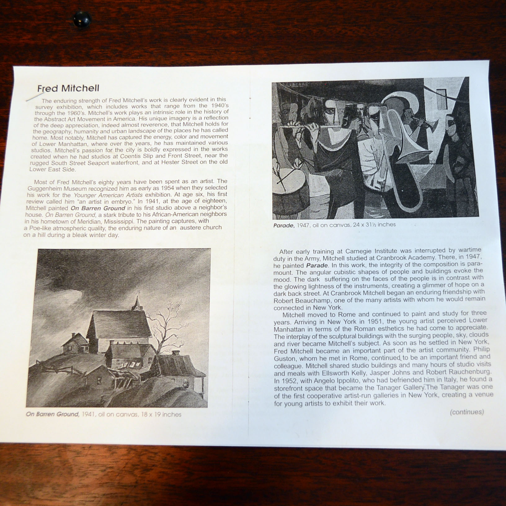 Original "Ithica in October" Watercolor by Fred Mitchell