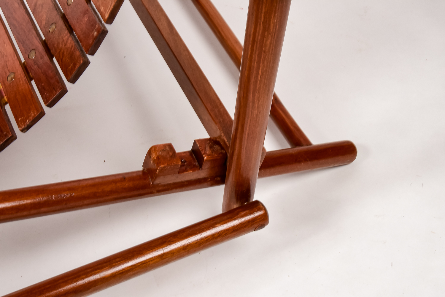 Matching Pair of Carved Deck Chairs